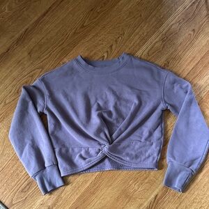 Purple Twist Front Sweatshirt